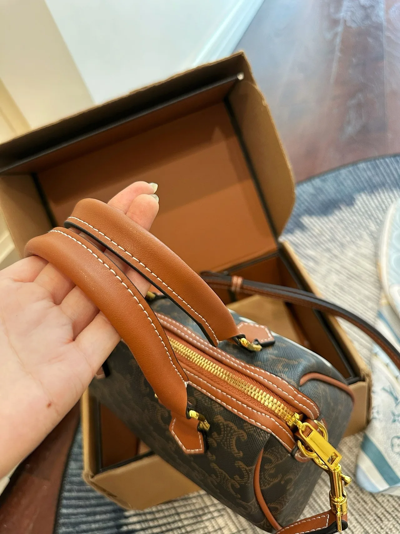 Celine Boston Bag in Brown · view 5