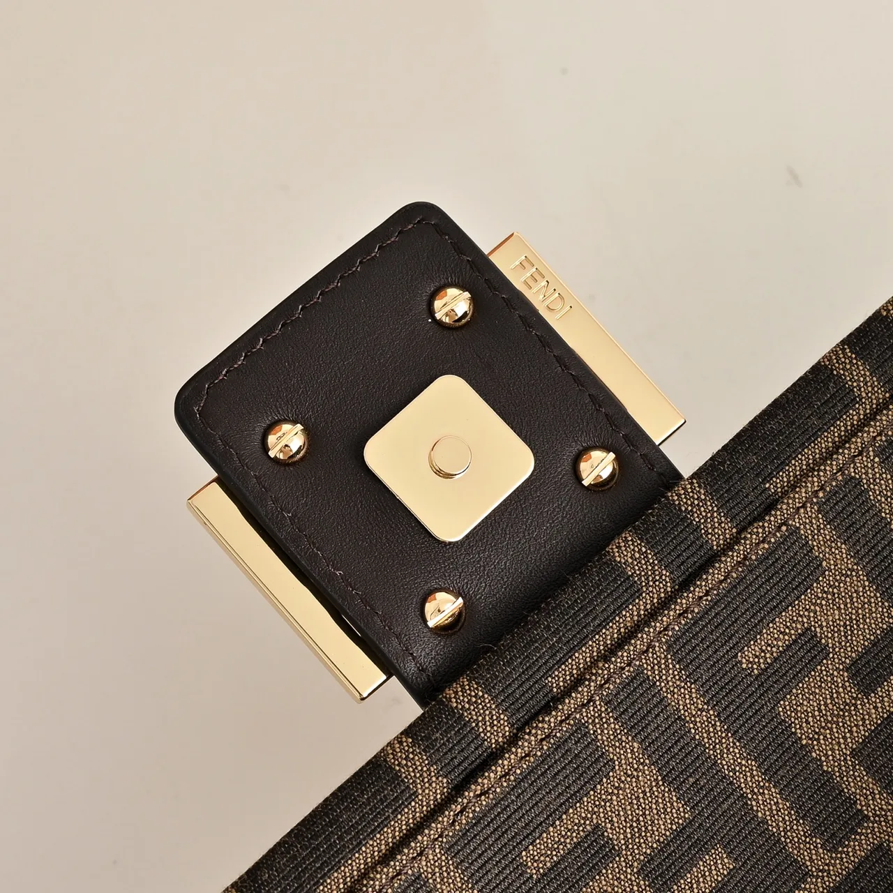 Fendi FF Monogram Baguette Bag in Brown · view 5