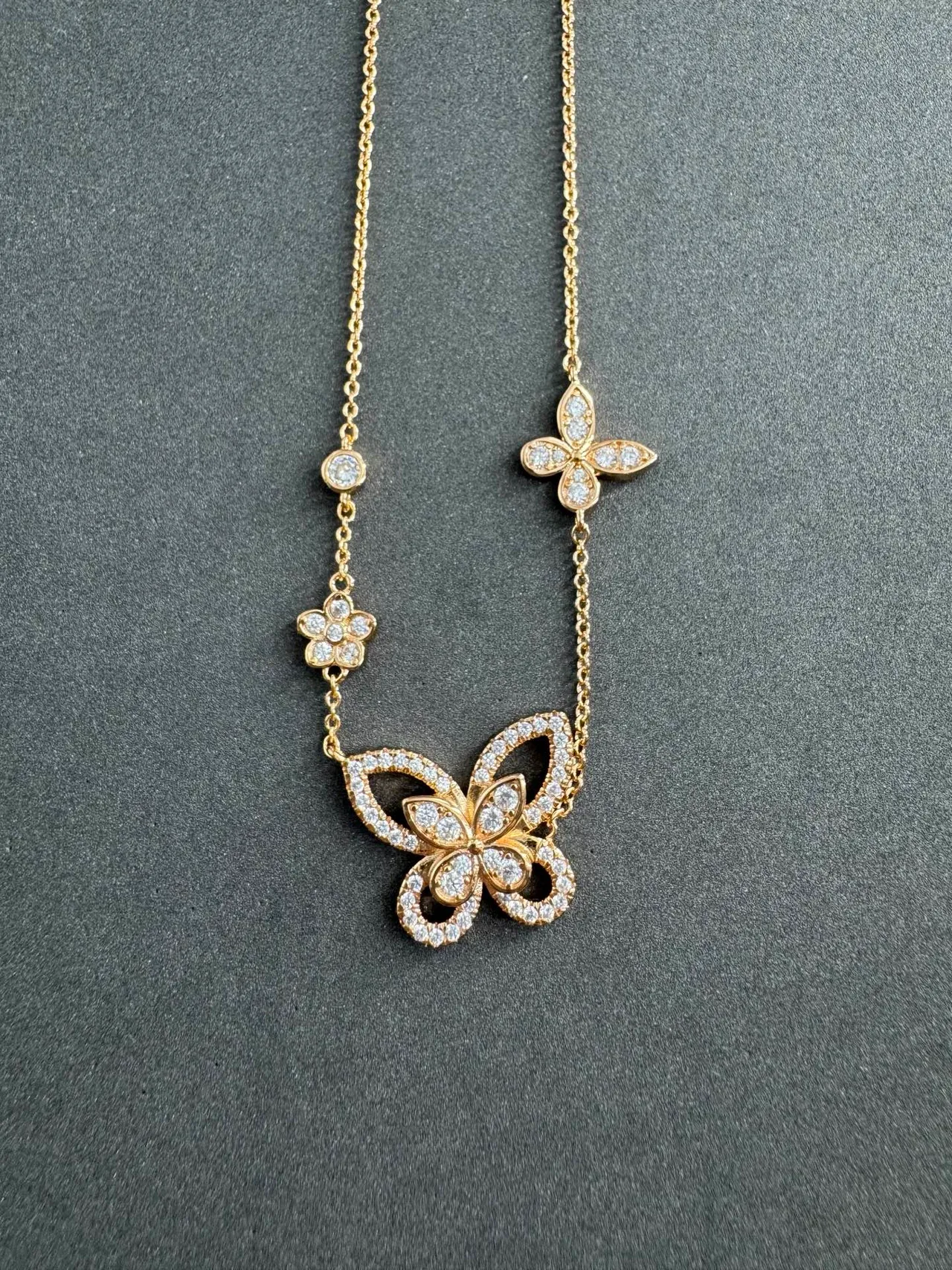 Graff Butterfly necklace in Silver & Gold · view 2