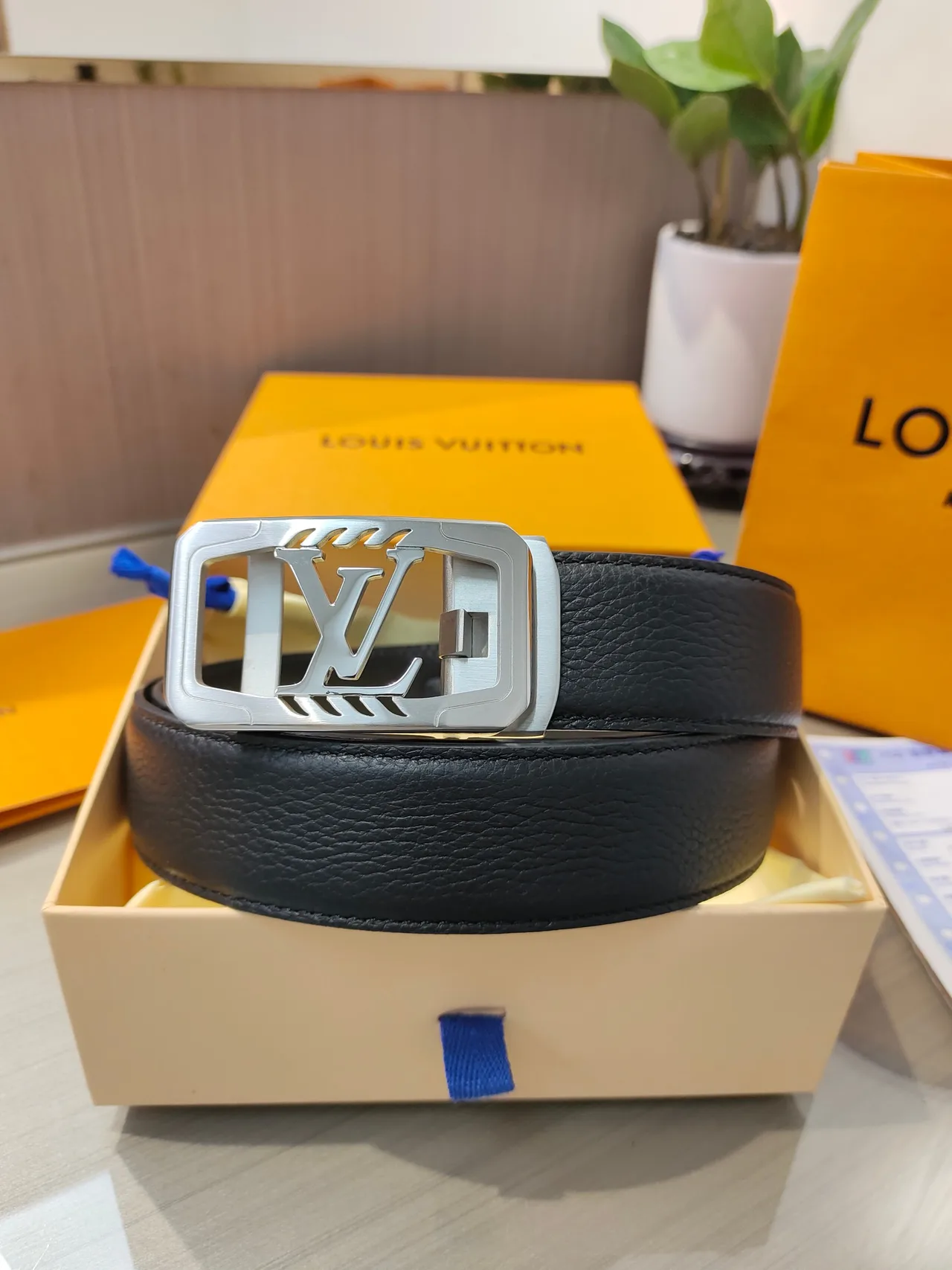 Louis Vuitton Calfskin Belt in Black · view 2