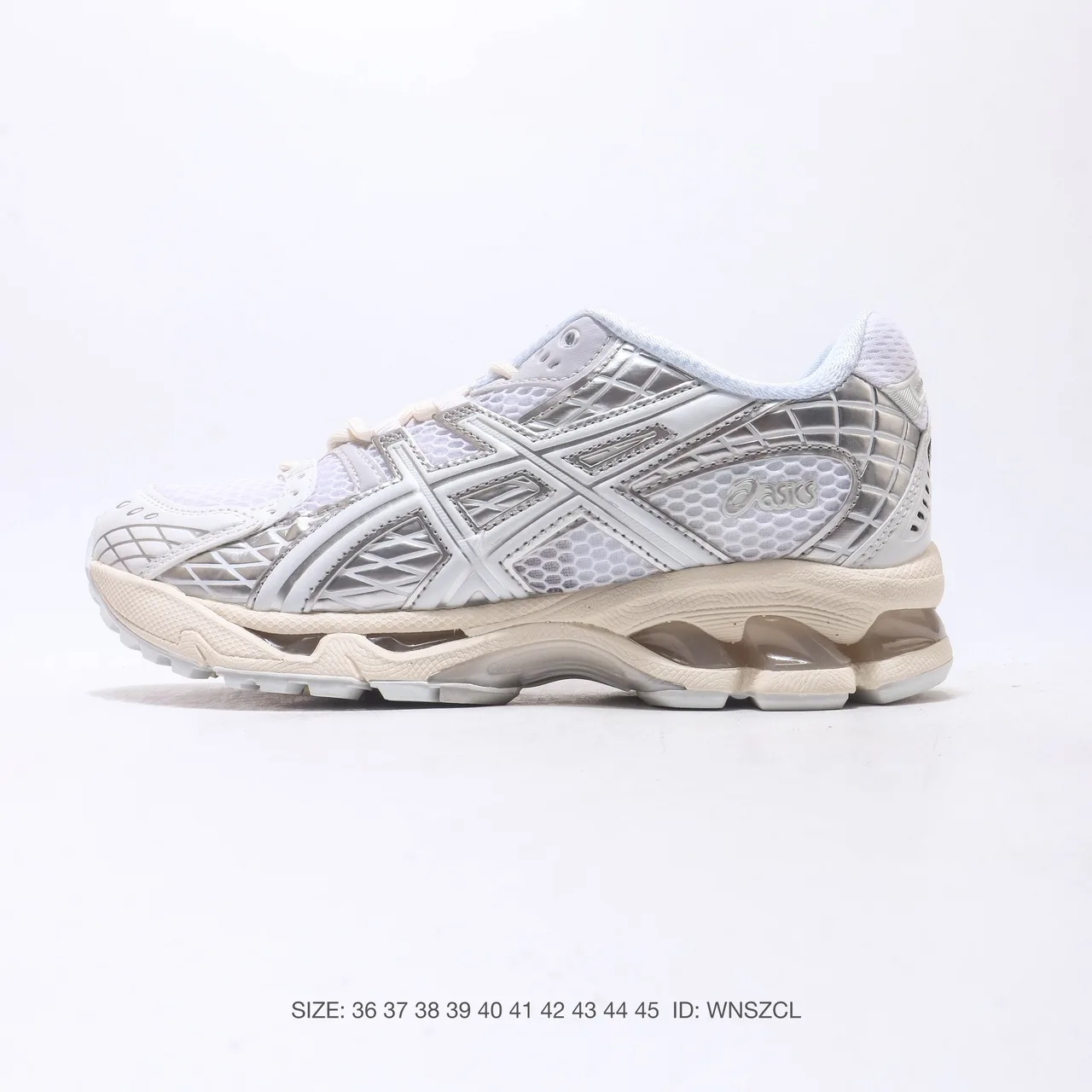 ASICS Gel-Kayano Sneakers in Black & White & Silver & Grey · view 2