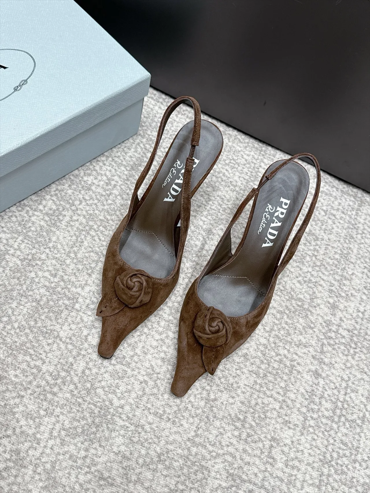 Prada Bow Slingback Pumps in Brown · view 2