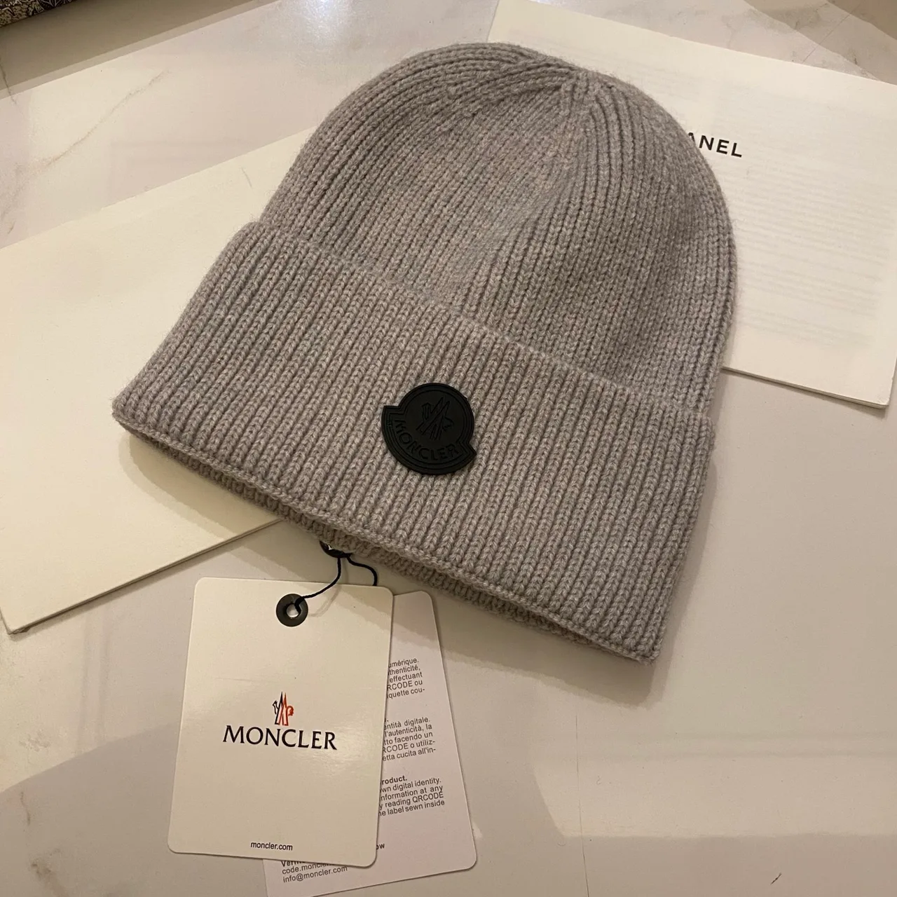 Moncler Beanie in Black & White & Grey & Beige & Brown & Yellow & Pink & Blue & Red & Burgundy & Orange · view 4