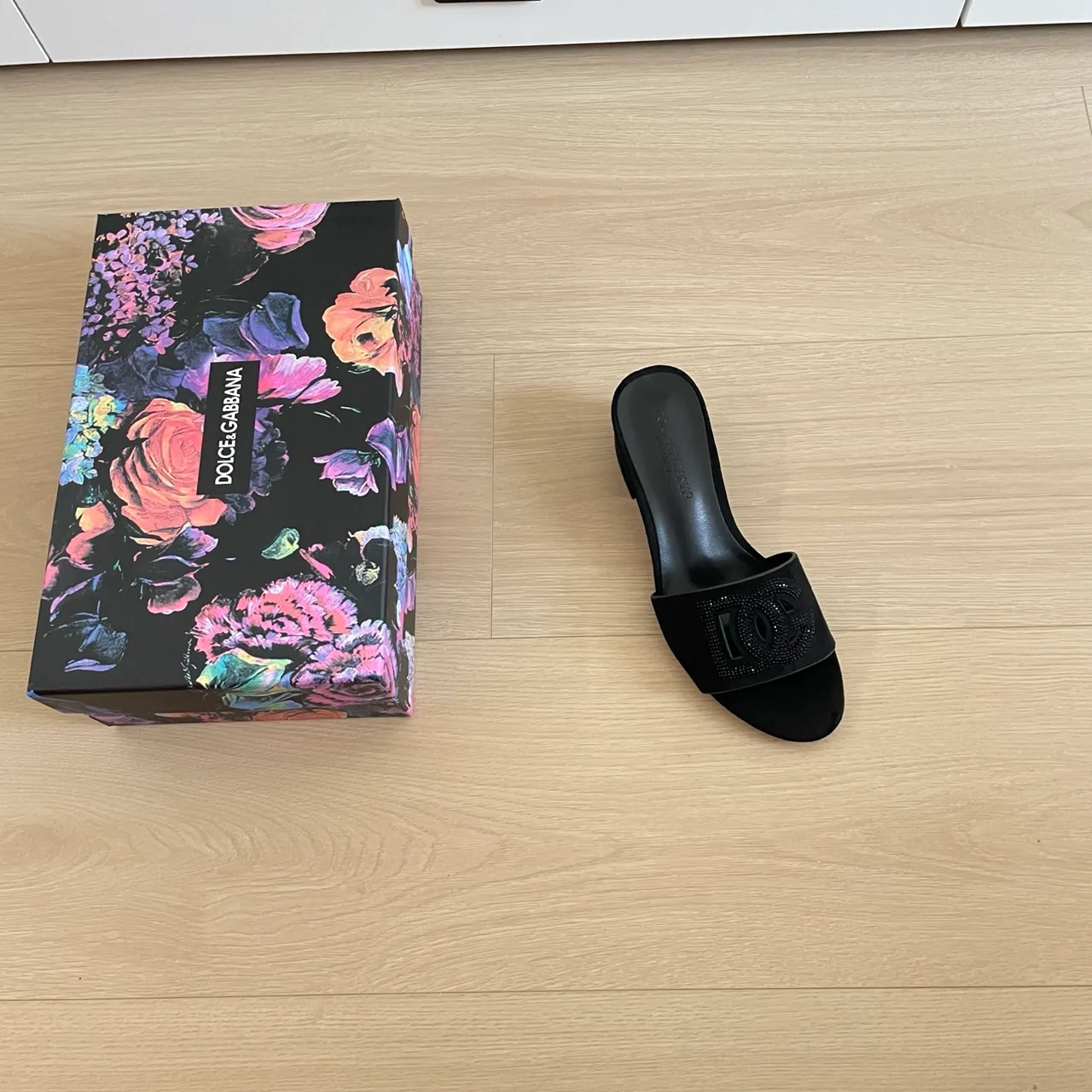 Dolce & Gabbana Sheepskin Slippers in Black · view 7