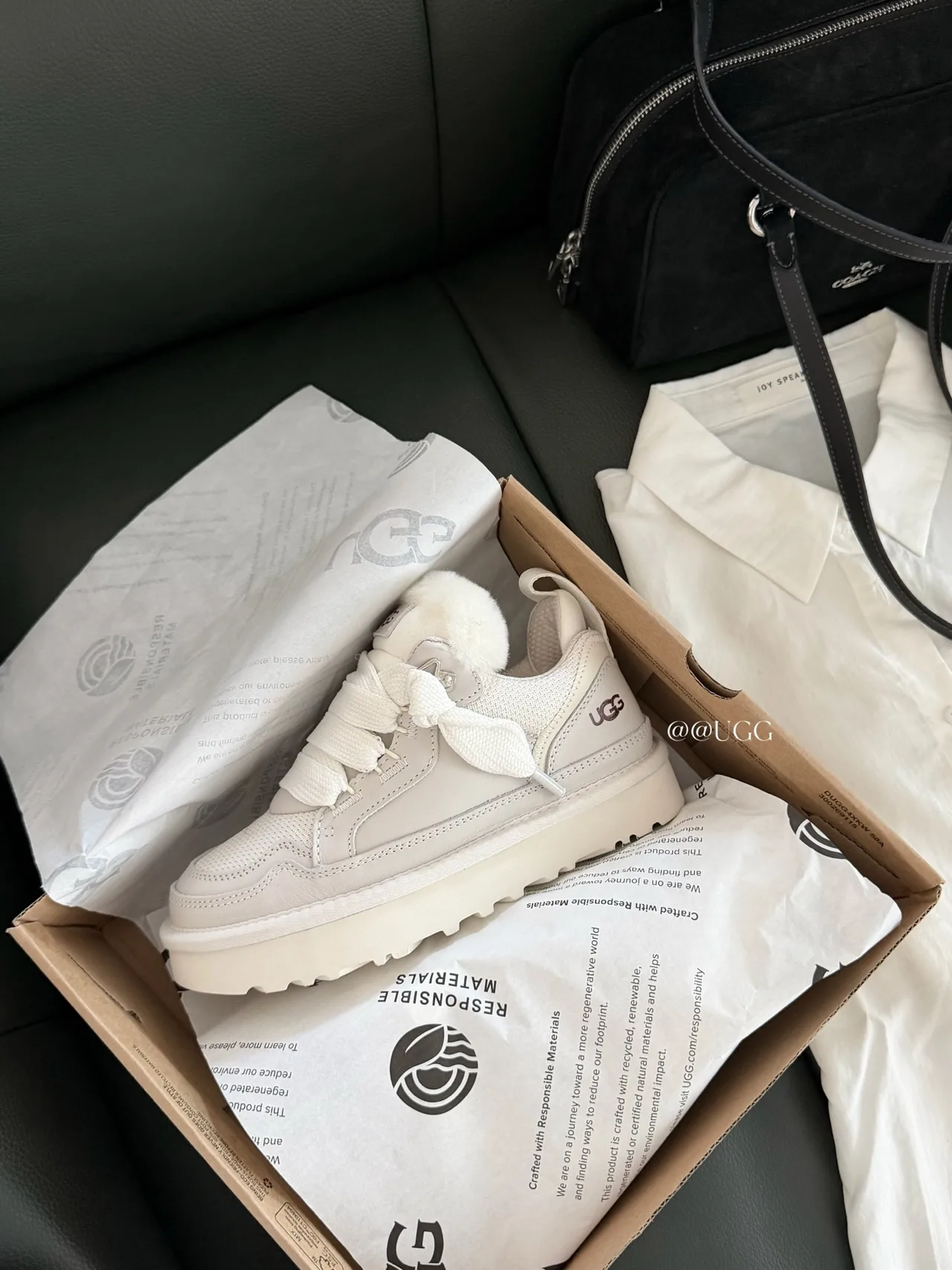 UGG Suede Canvas Sneakers in Grey · view 1