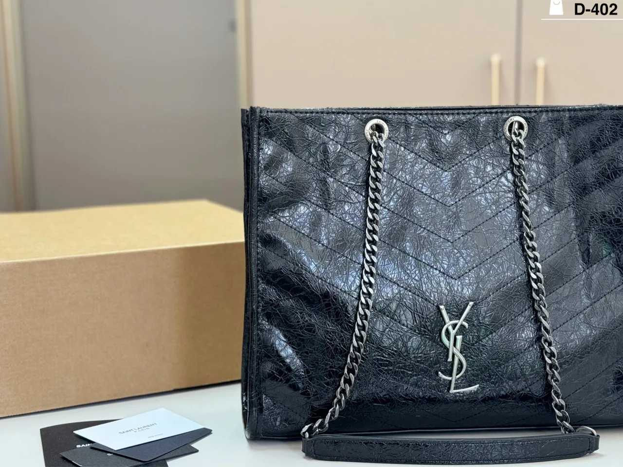 Saint Laurent Sheepskin Crossbody Bag in Black · view 3