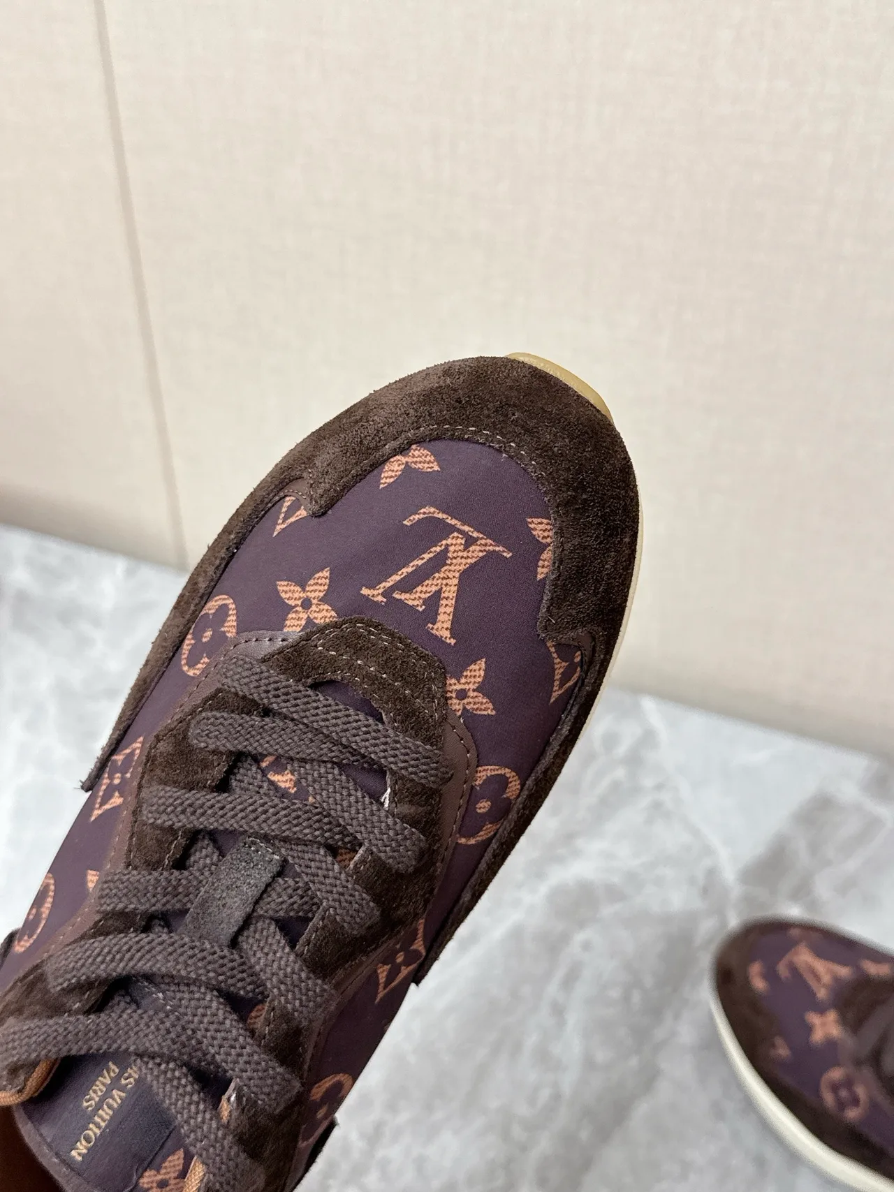 Louis Vuitton Nylon Sneakers in Brown · view 6