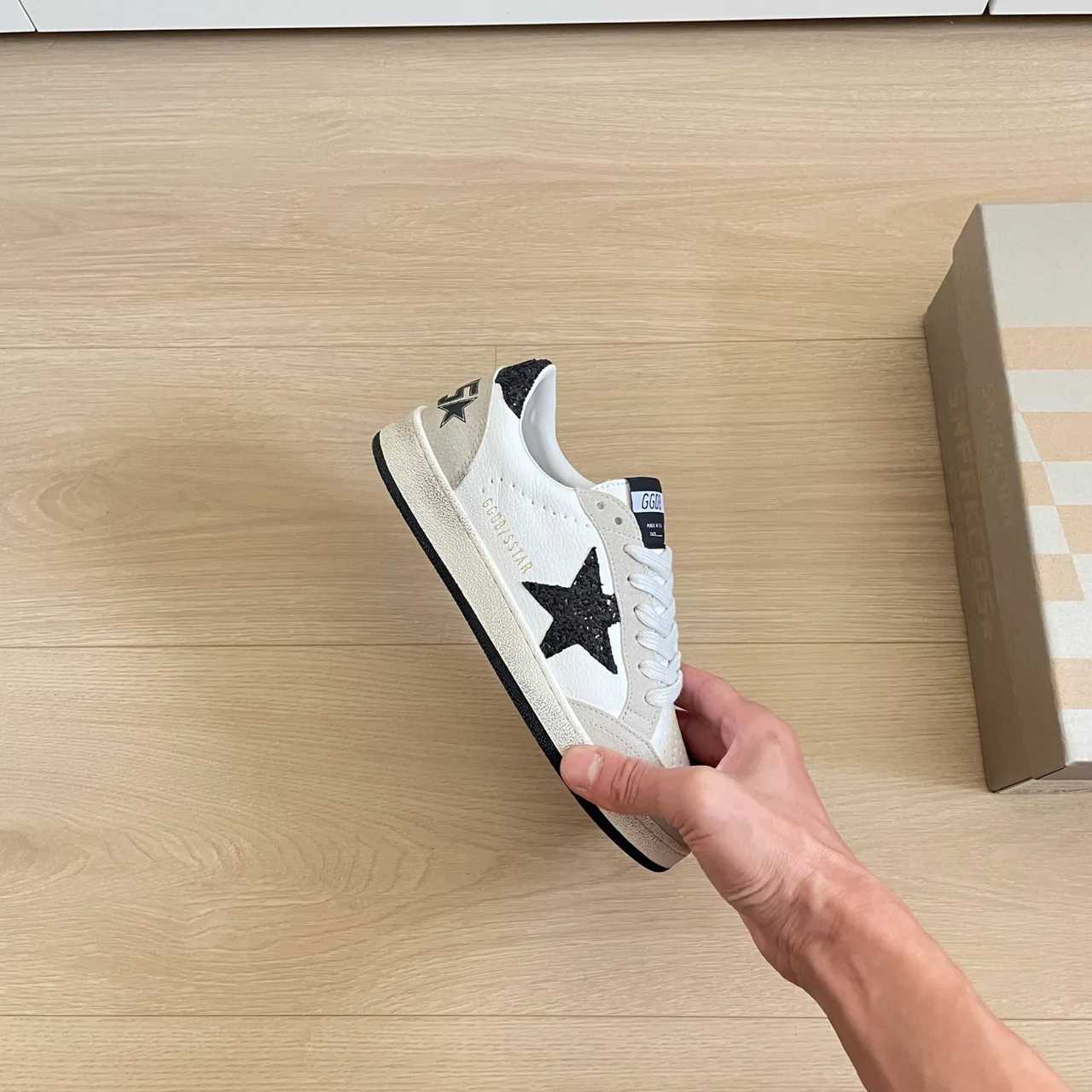 Golden Goose Calfskin Sneakers in White · view 1