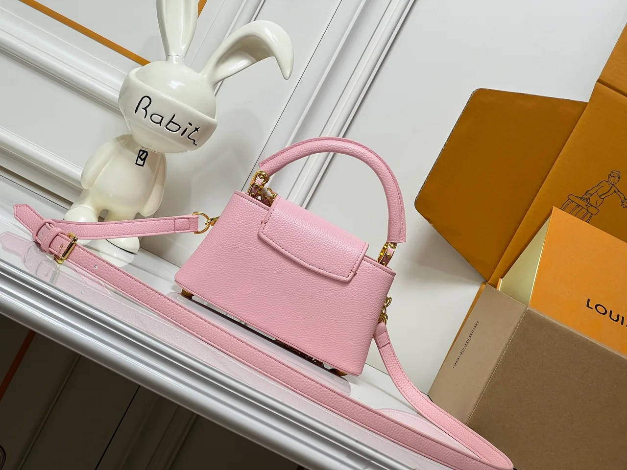 Louis Vuitton Cowhide Top-Handle Bag in Pink · view 4
