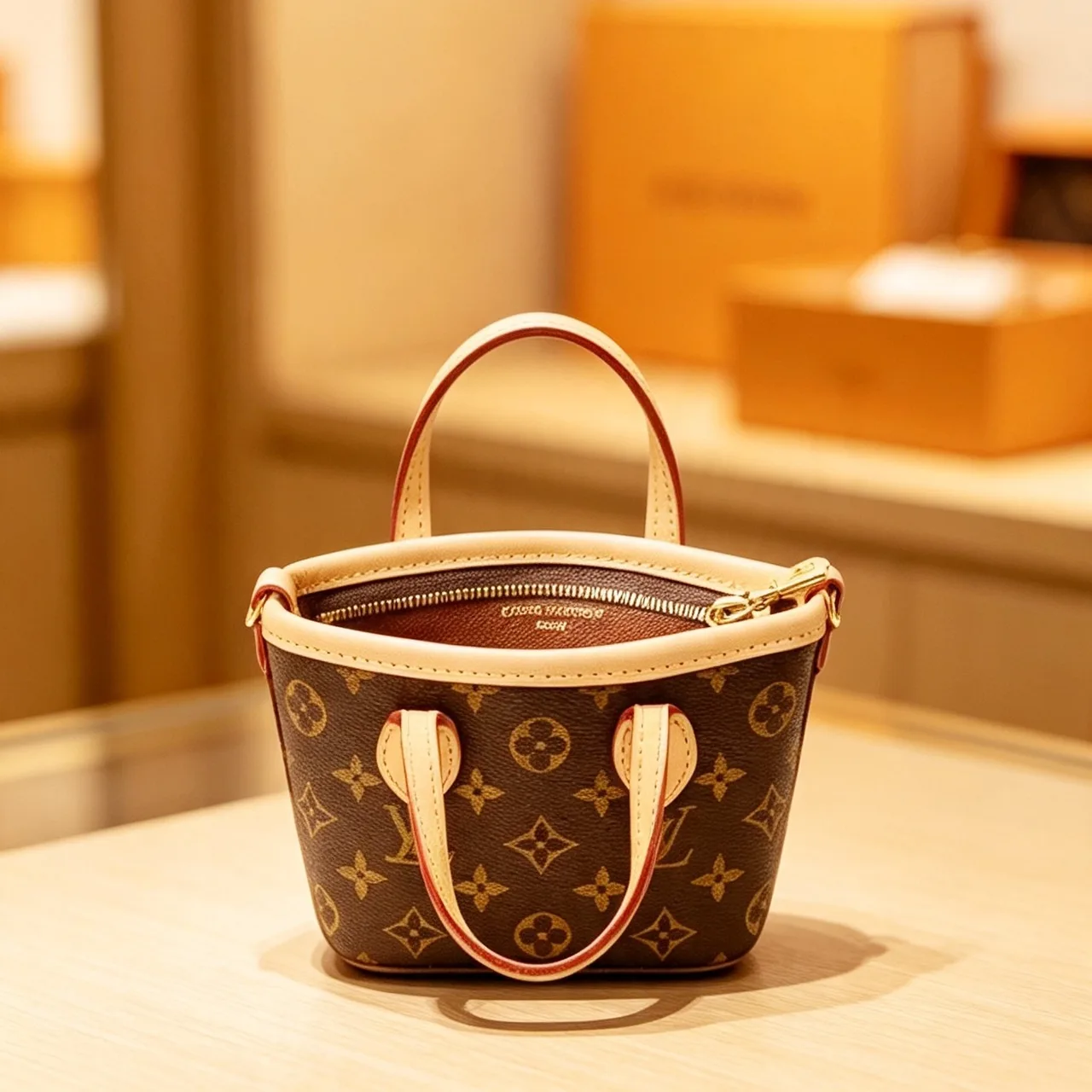 Louis Vuitton Monogram Bucket Bag in Brown · view 4