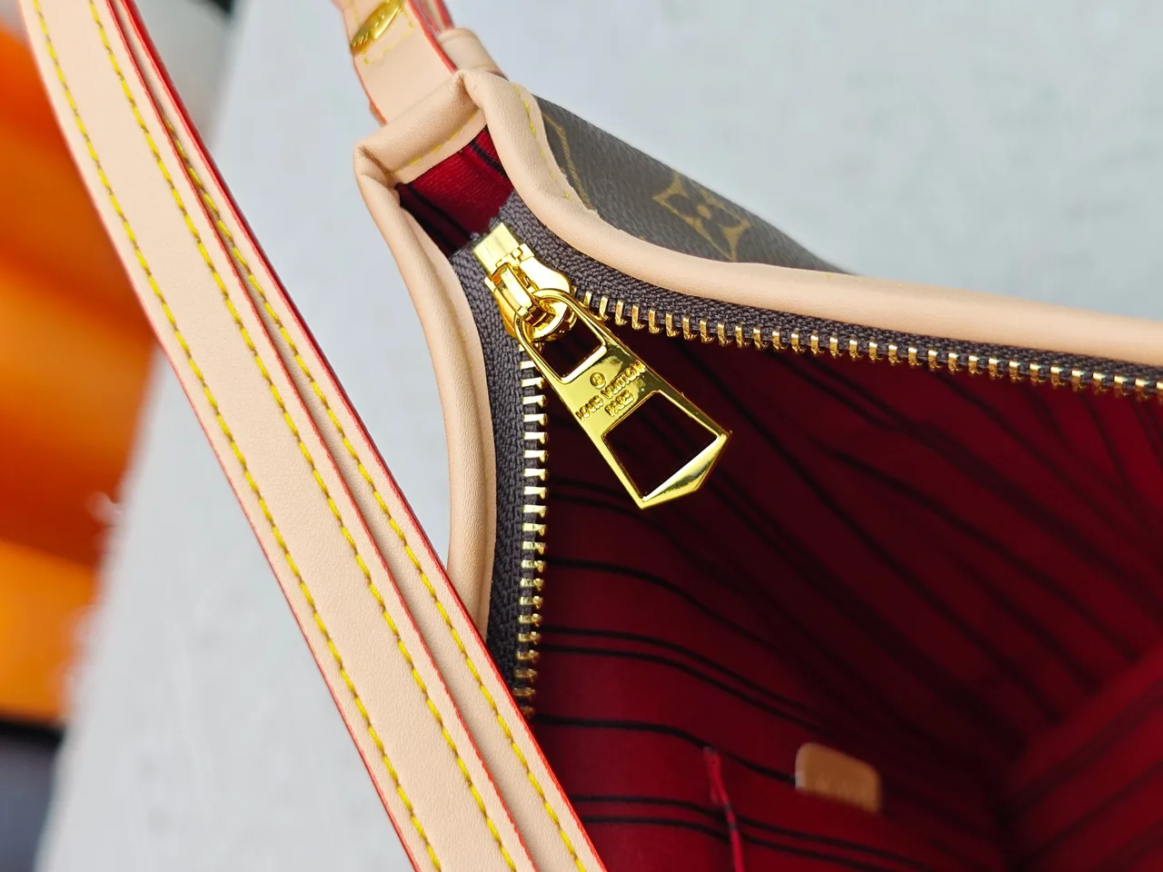 Louis Vuitton Canvas Shoulder Bag in Brown · view 9
