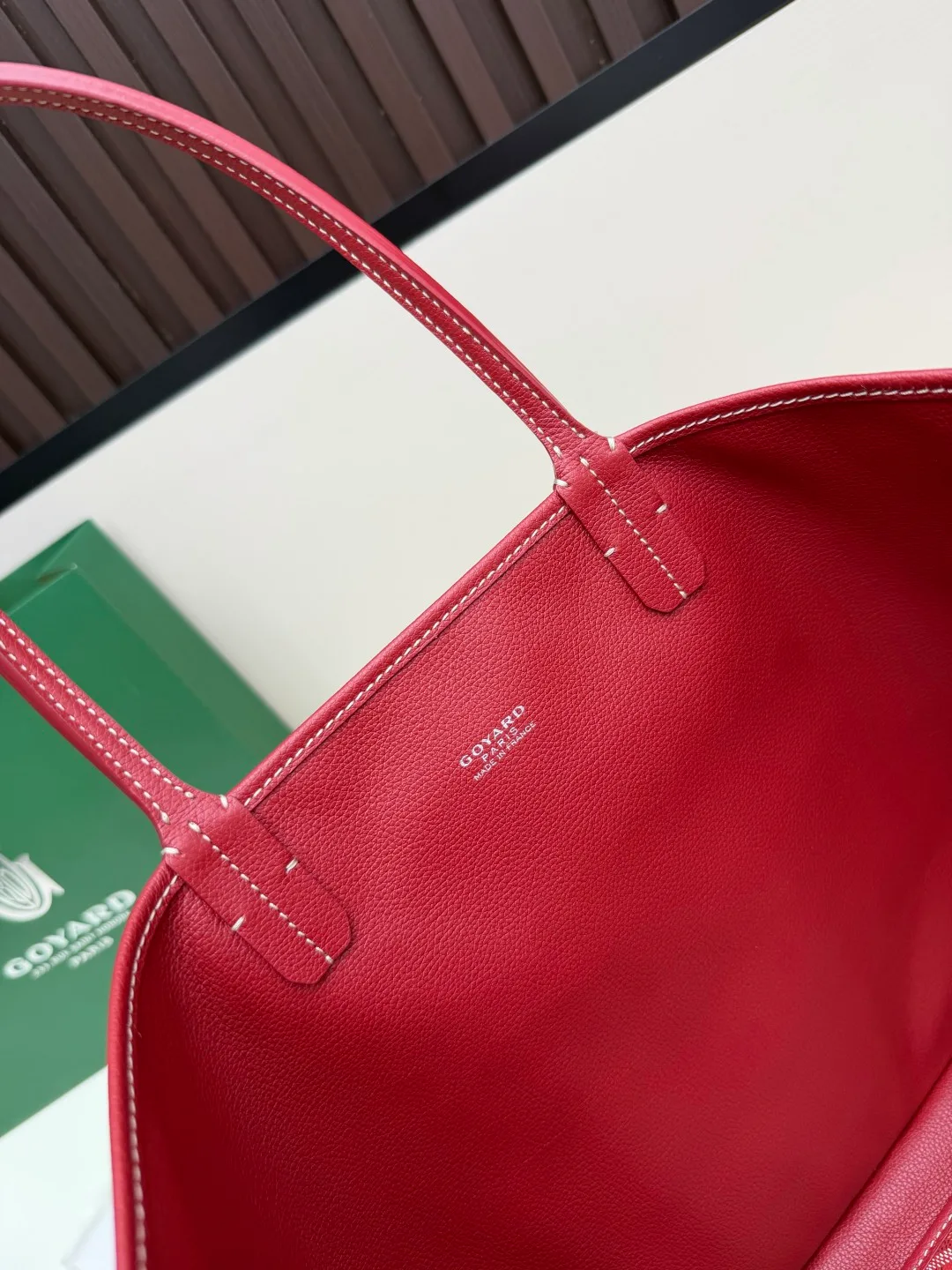 Goyard Canvas Smooth Tote in Red · view 7