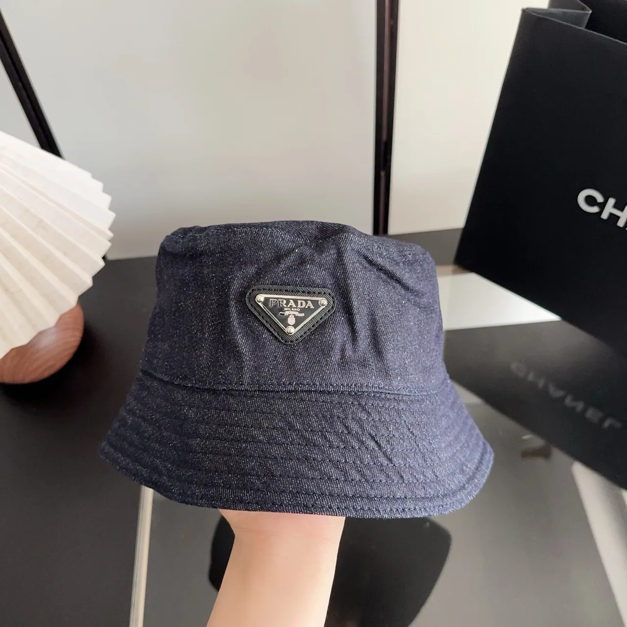 Prada Bucket Hat in Blue · view 2