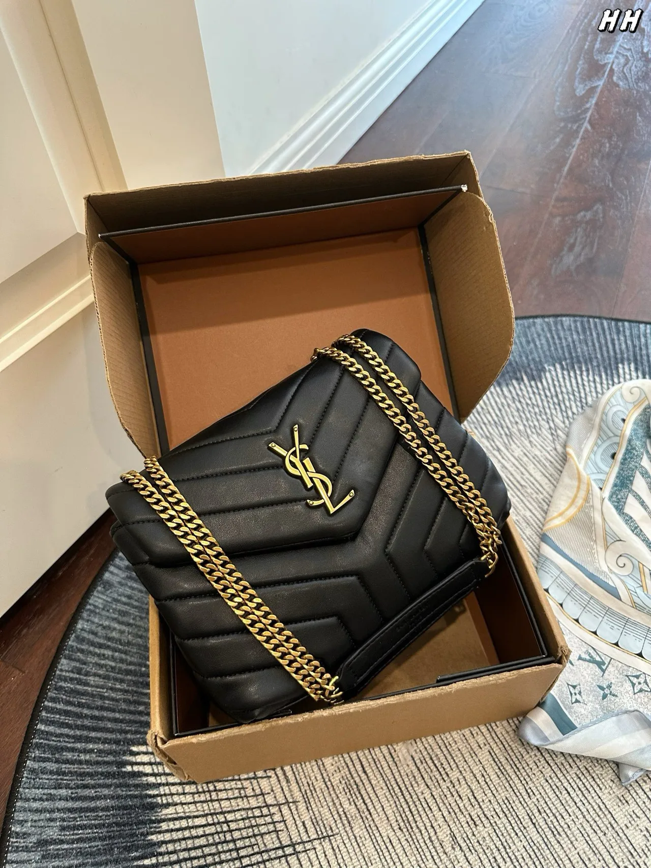 Saint Laurent Quilted Crossbody Bag in Black · view 2