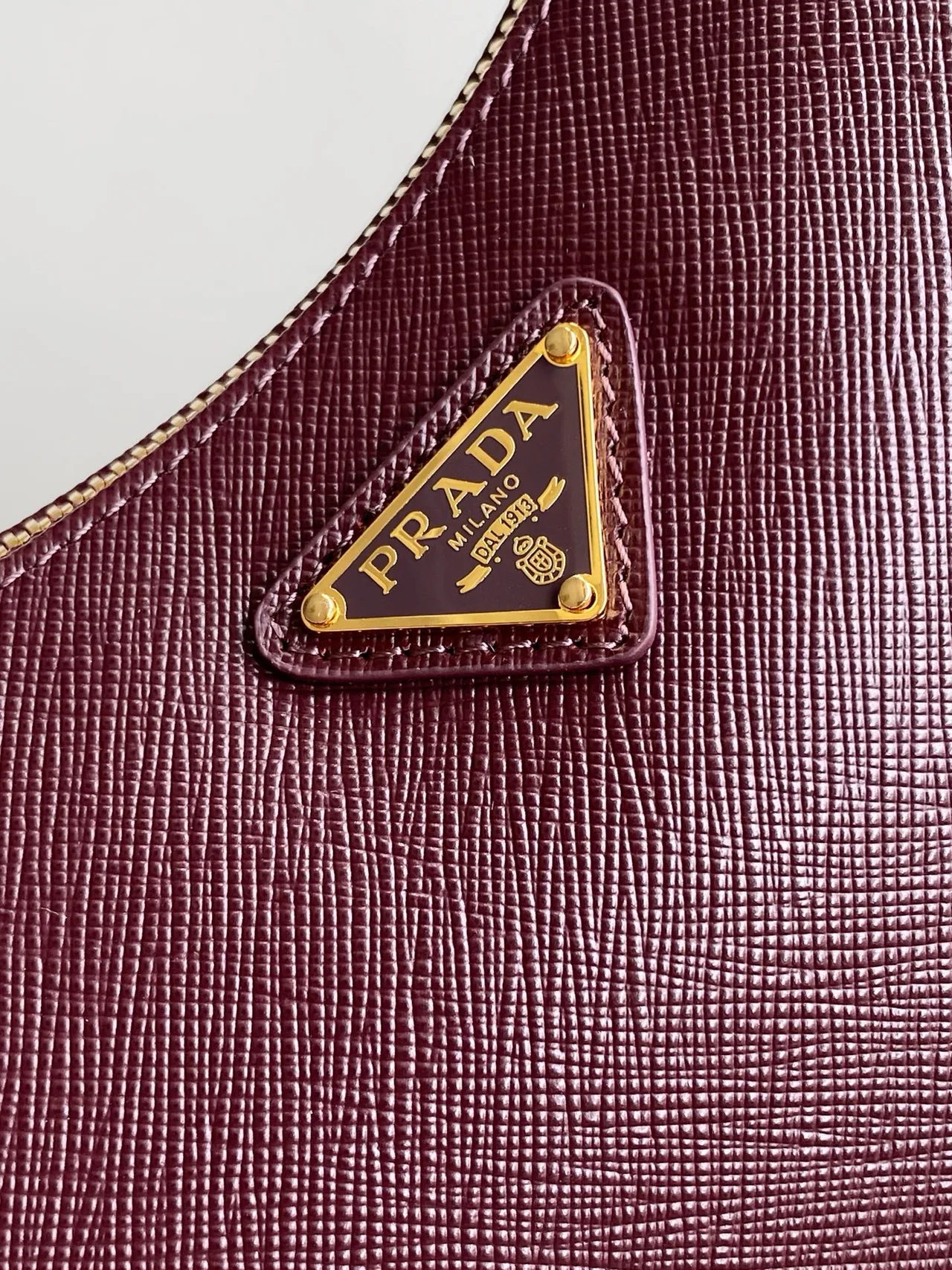 Prada Smooth Hobo Bag in Burgundy · view 5