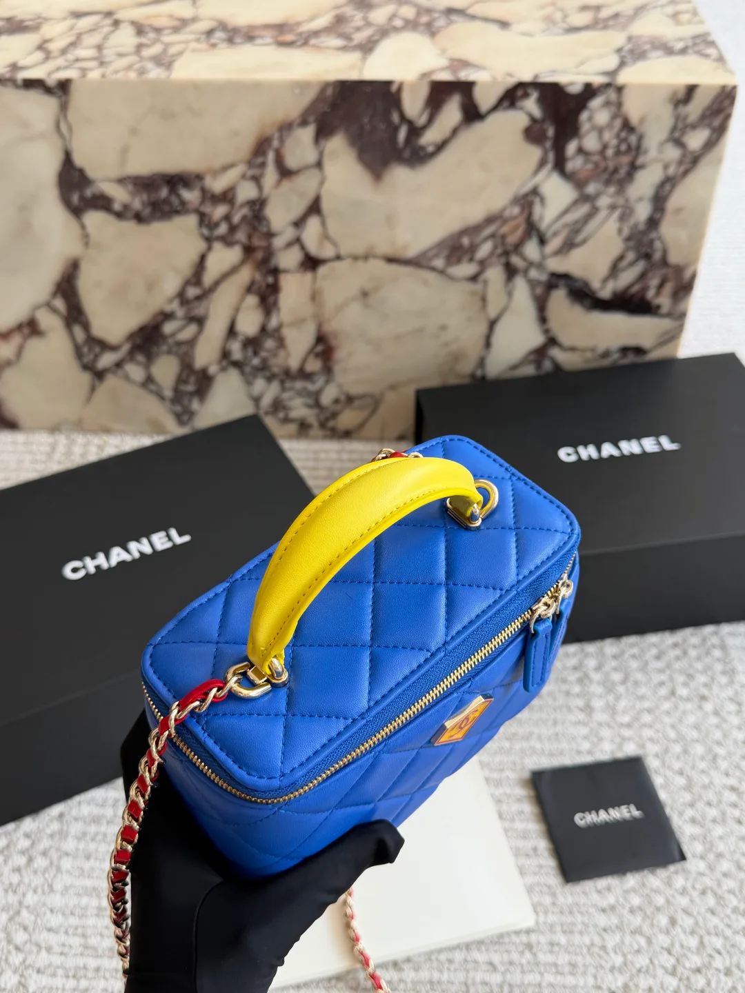Chanel Superhero Box Bag in Blue & Red · view 6