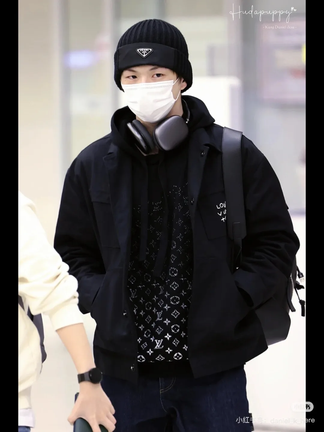 Prada Ribbed Beanie in Black · view 3