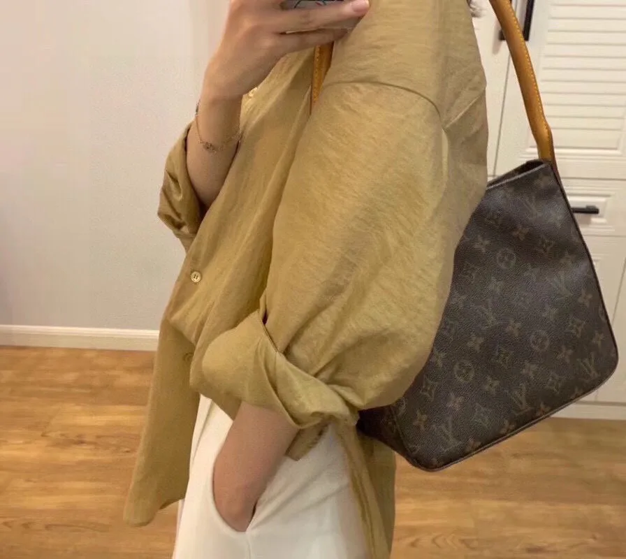 Louis Vuitton Glossy Looping Shoulder Bag in Brown · view 1