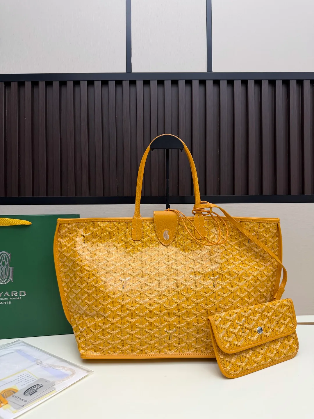 Goyard Canvas Smooth Saint Louis Tote in Yellow · view 1
