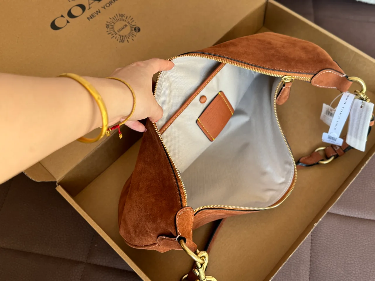 Coach Crescent Shoulder Bag in Brown · view 8