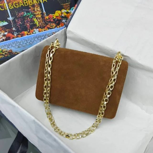 Dolce & Gabbana Cowhide Chain Clutch in Tan · view 2