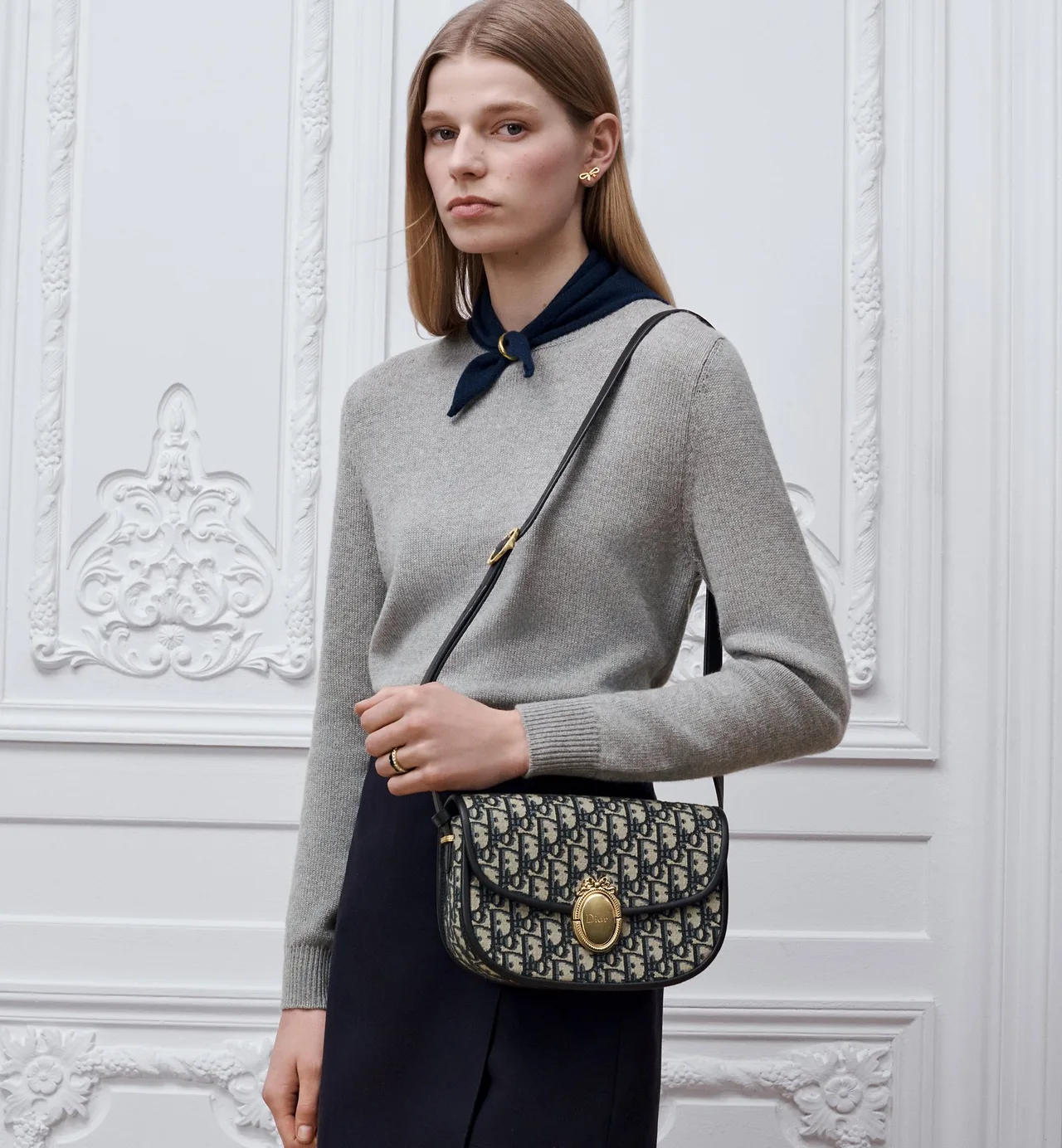 Dior Sheepskin Top-Handle Bag in Blue · view 2