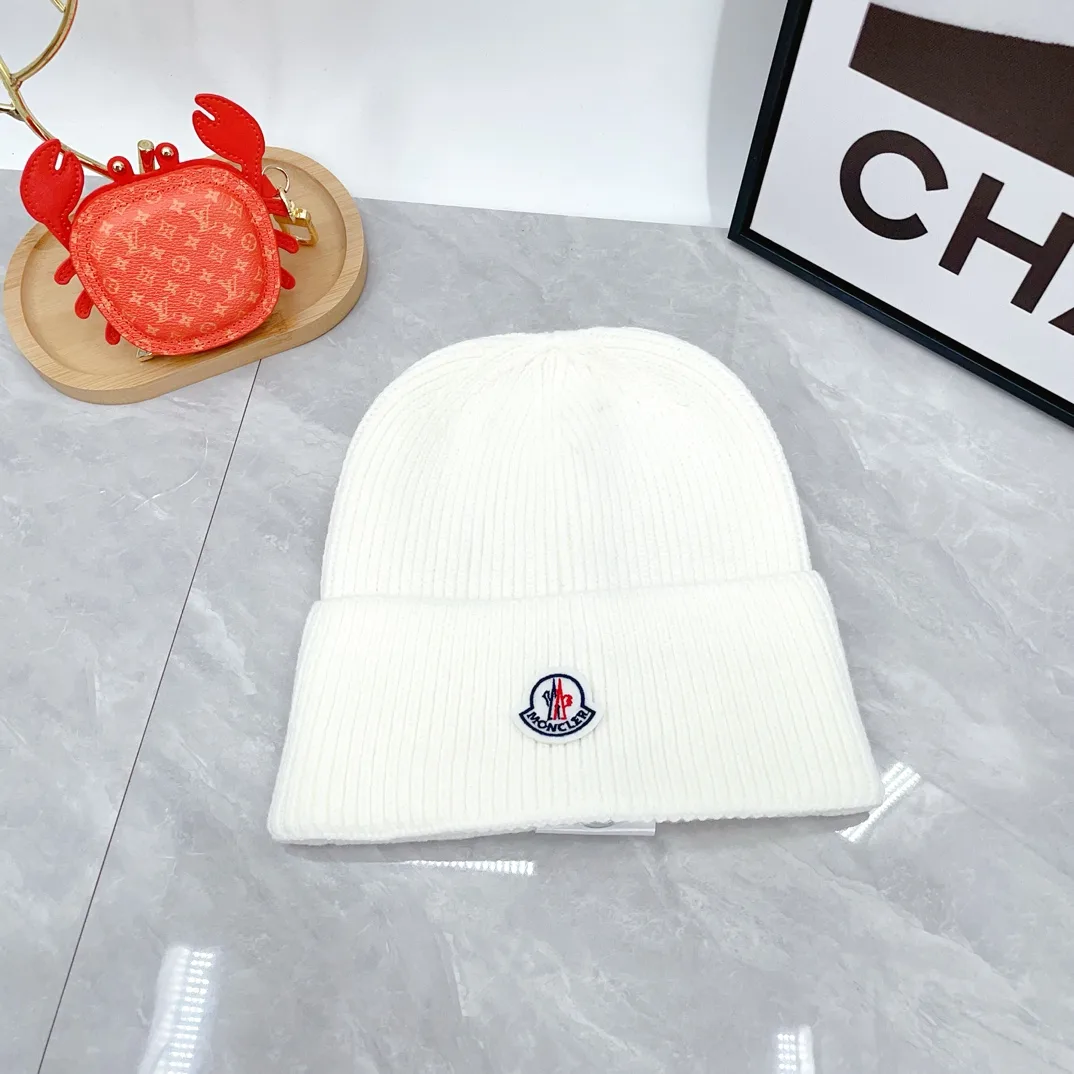 Moncler Wool Ribbed Beanie and Scarf Set in White · view 5