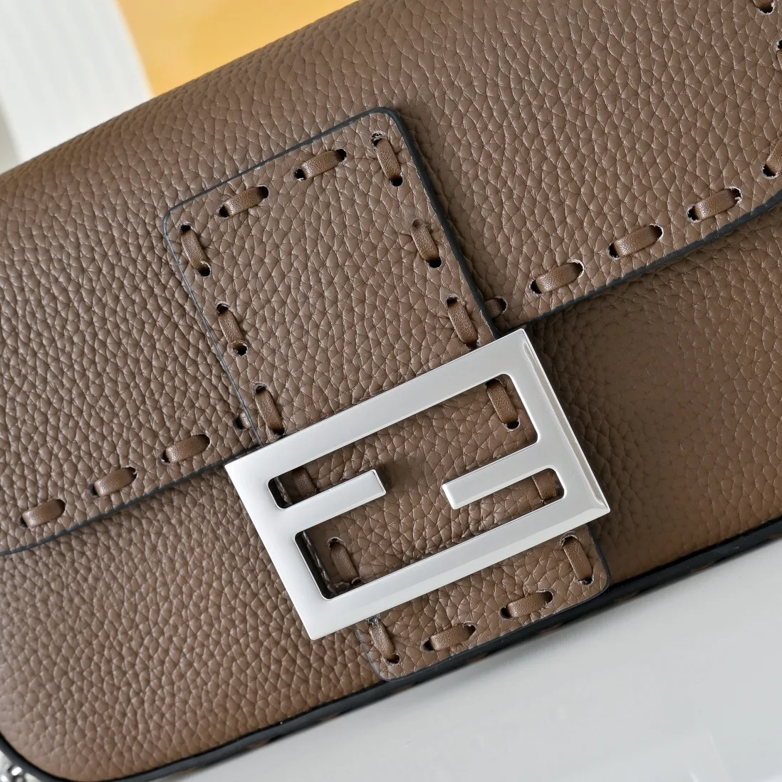 Fendi Baguette Smooth Bag in Brown · view 2