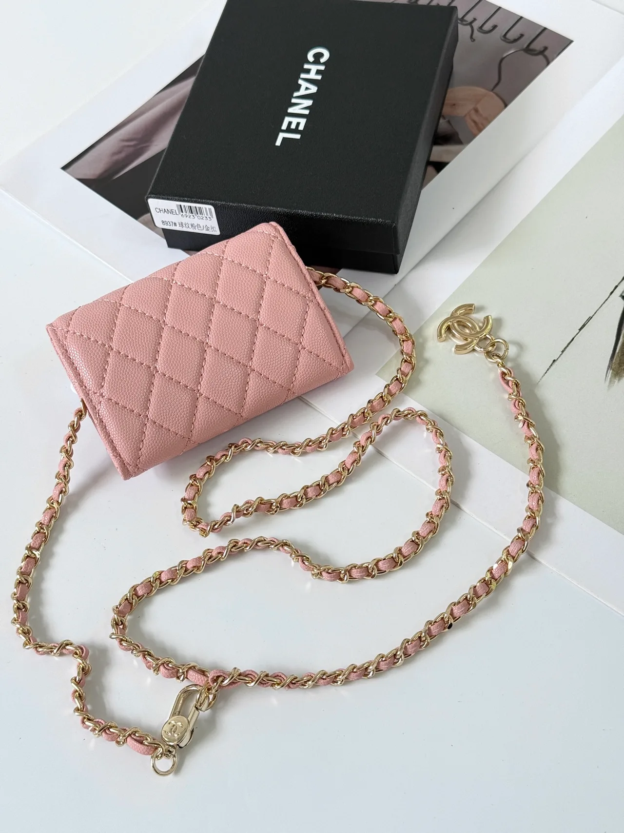 Chanel Quilted Wallet in Pink · view 2