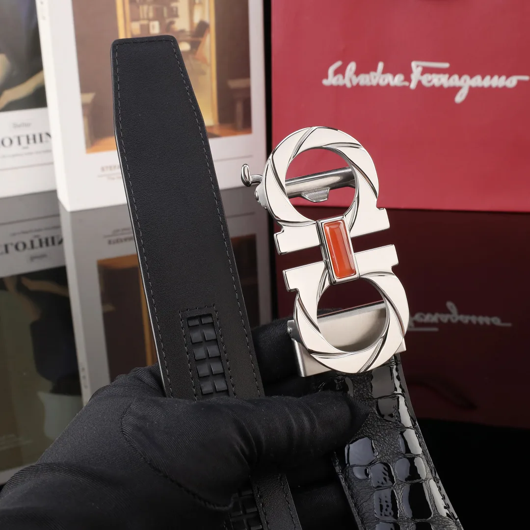 Ferragamo Belt in Black & Brown · view 7
