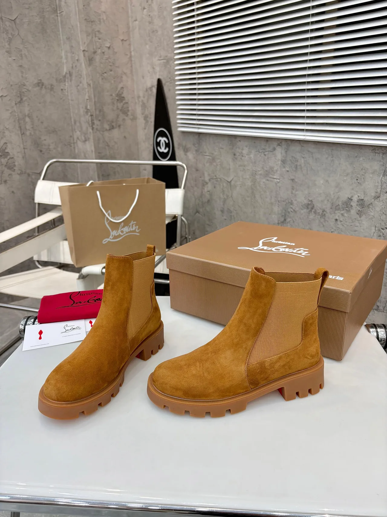 Christian Louboutin Chelsea ankle boots in Black & Brown · view 5