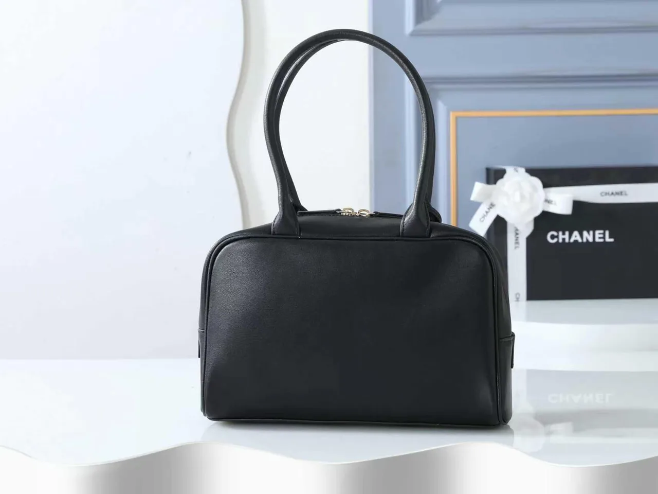Chanel Quilted Shoulder Bag in Black · view 3