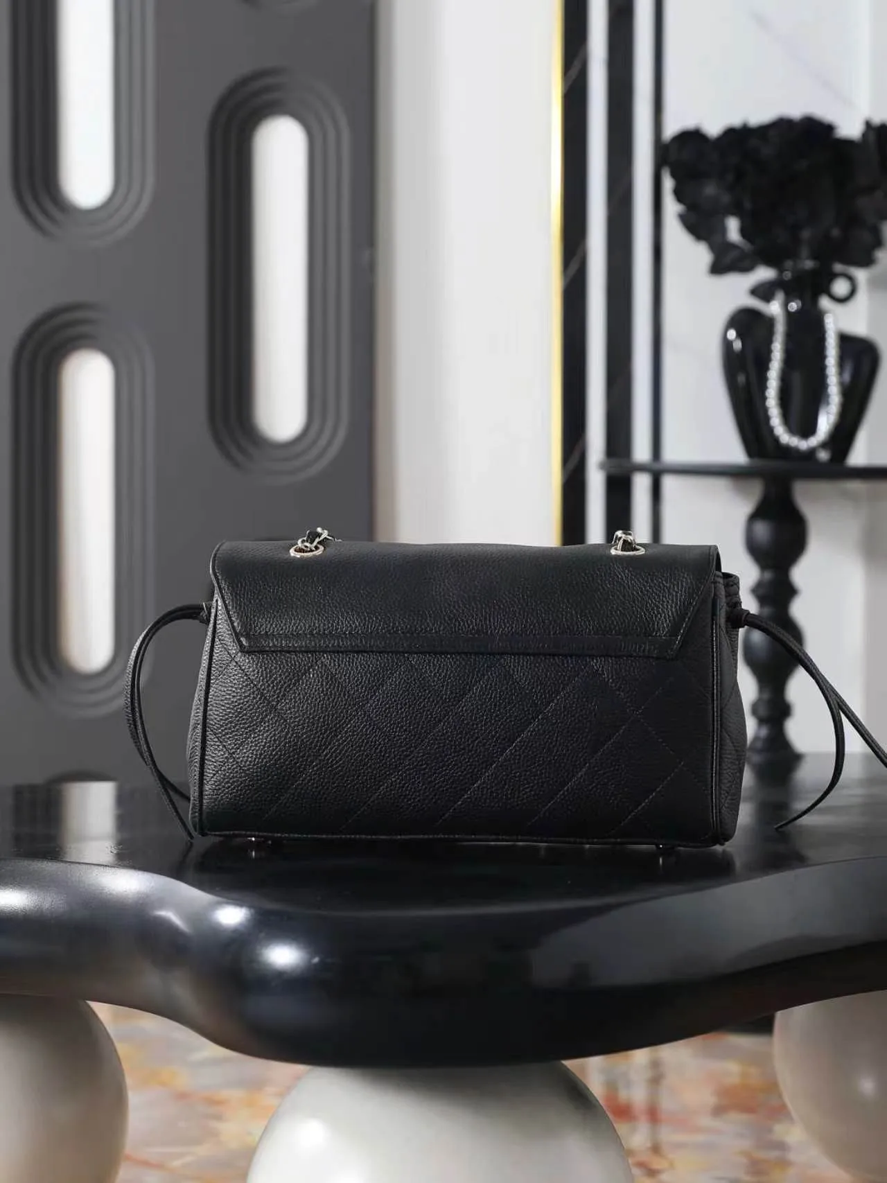 Chanel Quilted Shoulder Bag in Black · view 3