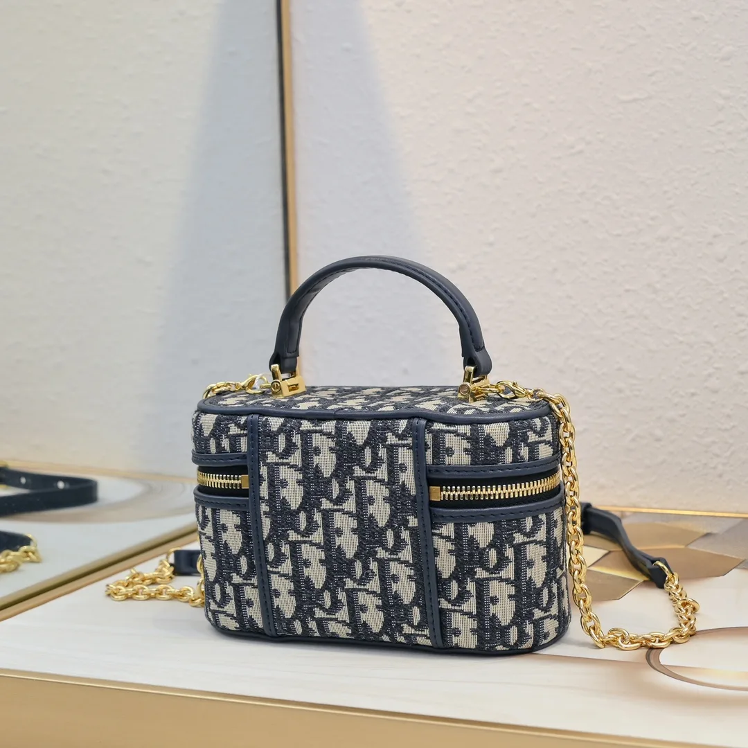 Dior Monogram Zip Vanity Case in Blue · view 3