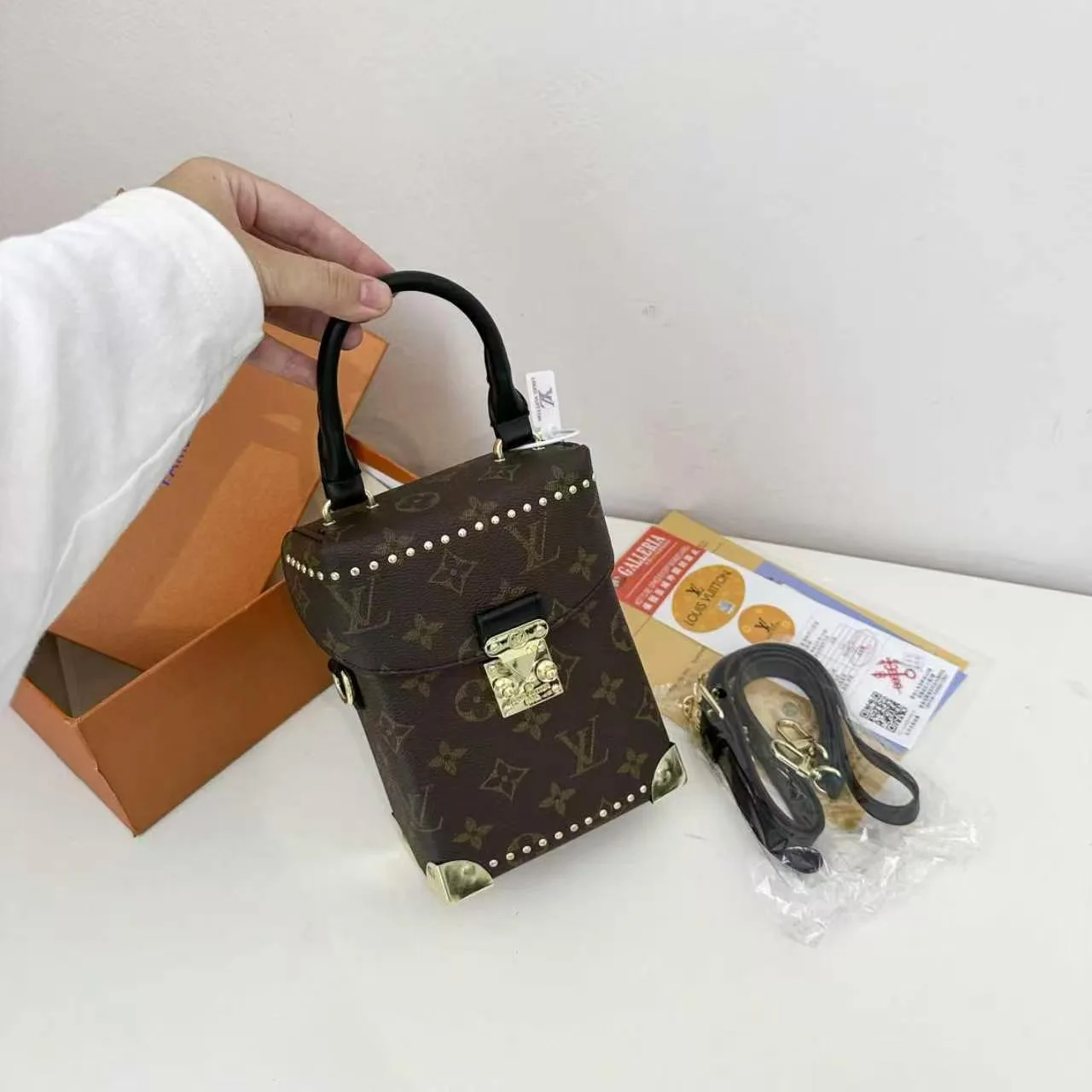 Louis Vuitton Monogram Camera Box Bag in Brown & Black · view 1