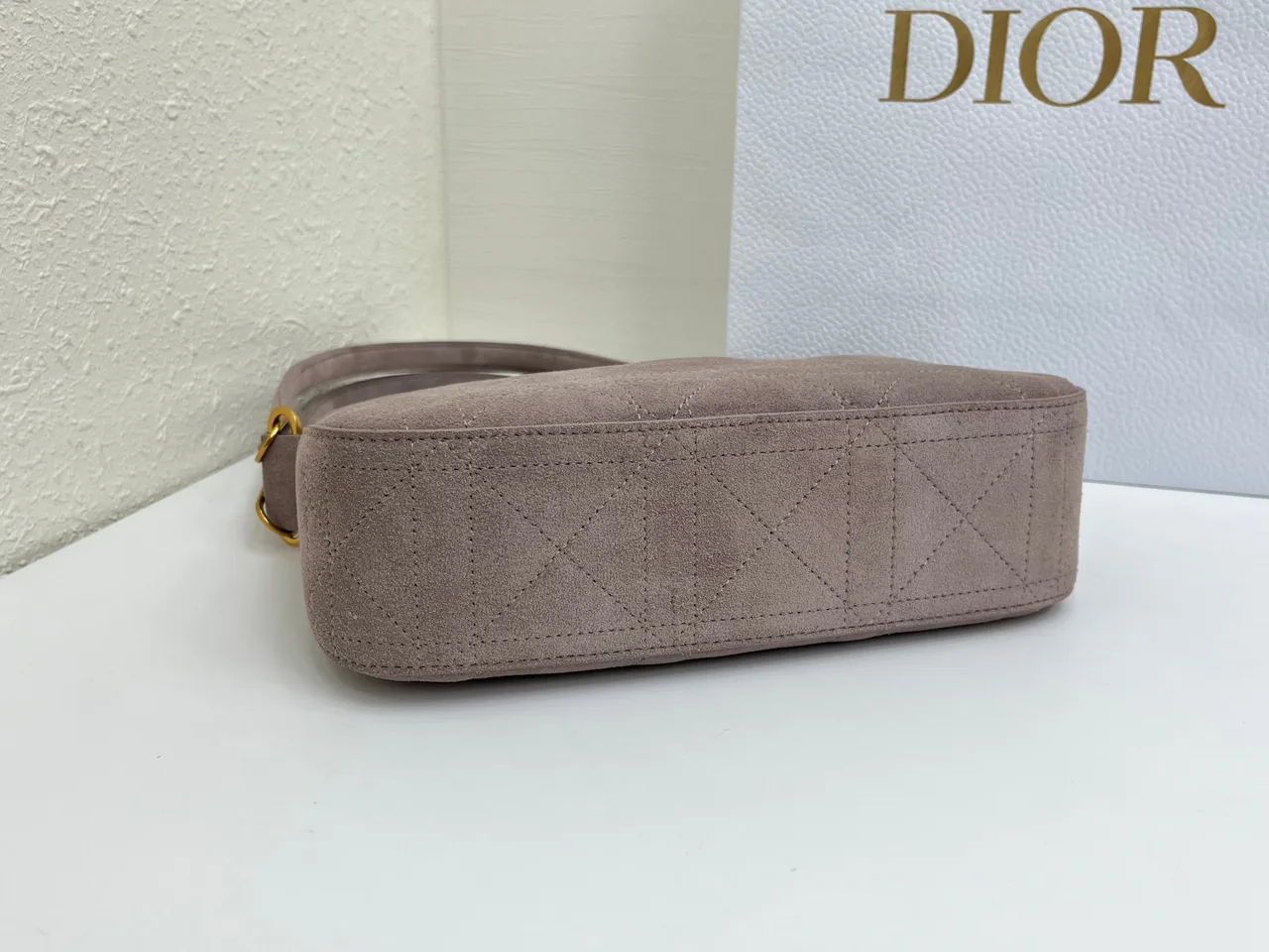 Dior Quilted Hobo Bag in Grey · view 7