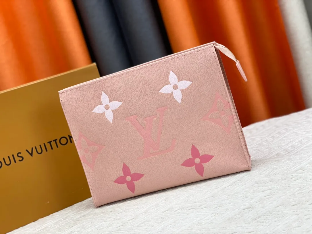 Louis Vuitton Canvas Zip Pouch in Pink · view 3