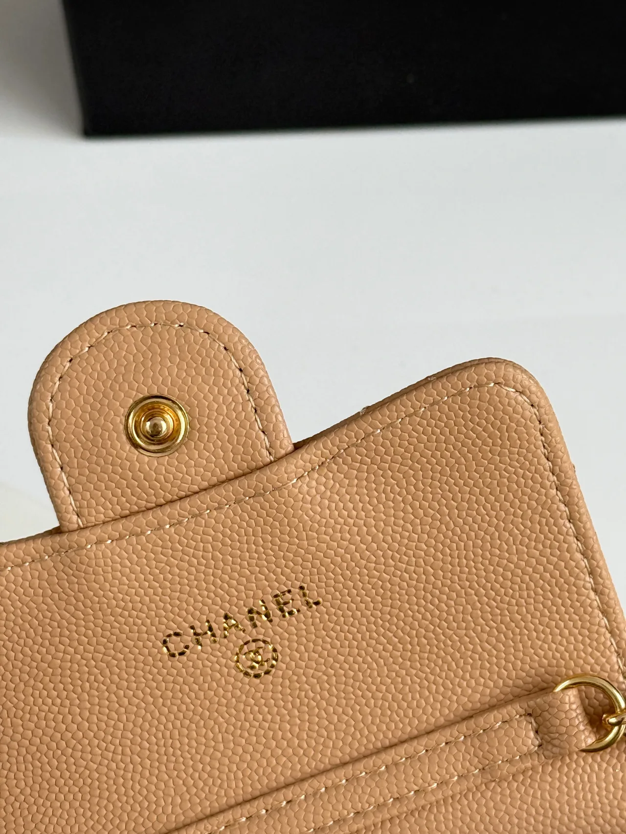 Chanel Quilted Wallet in Beige · view 7