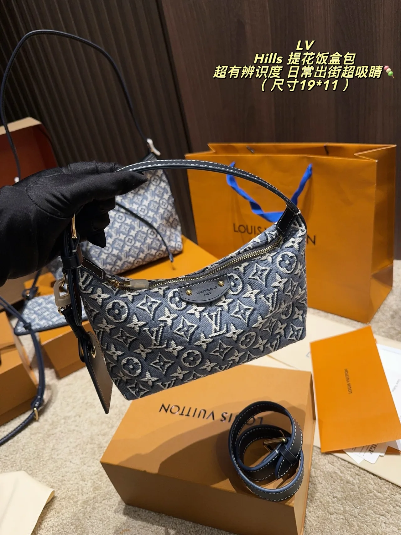 Louis Vuitton Monogram Hills Shoulder Bag in Blue · view 5