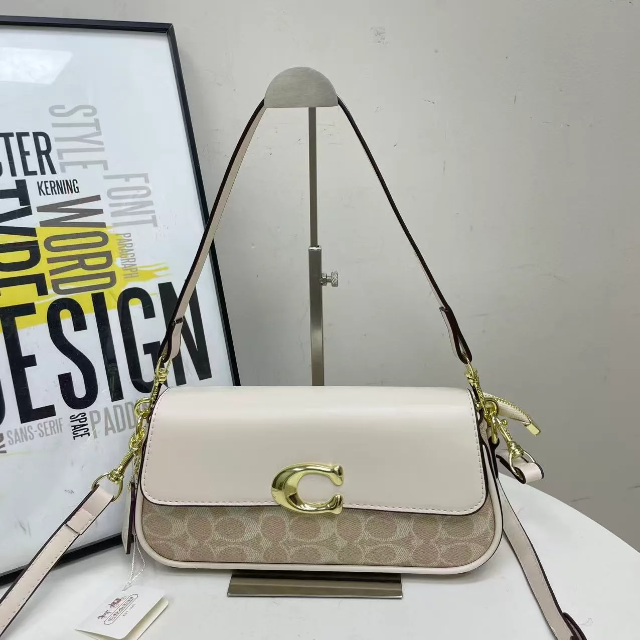 Coach 96000 Shoulder Bag in Brown & Beige & Black & Pink & White · view 7