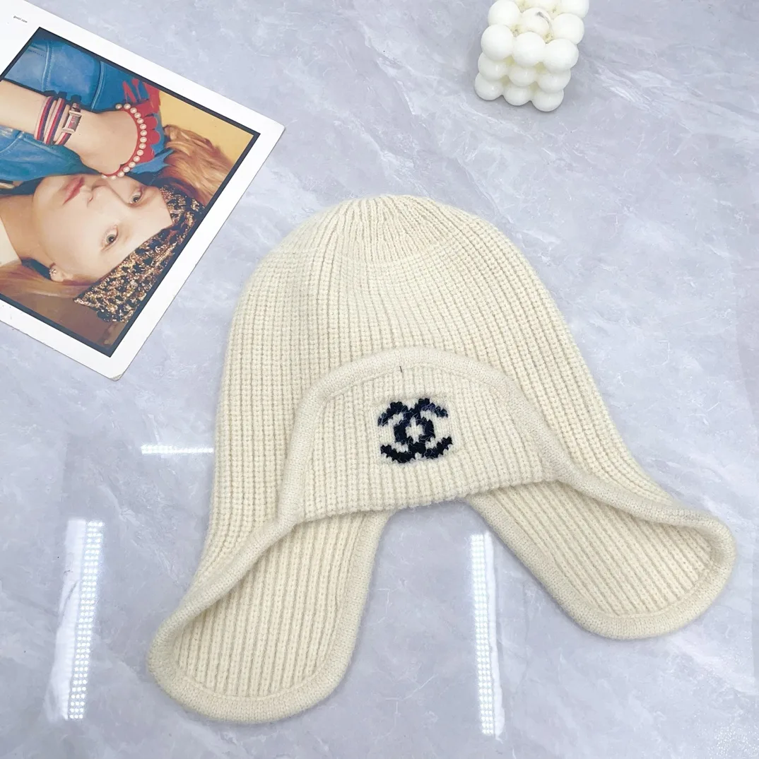 Chanel Earflap Hat in White · view 1