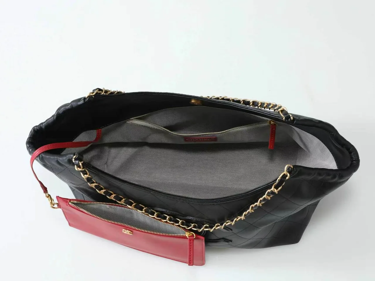 Chanel Quilted Hobo Bag in Black · view 5