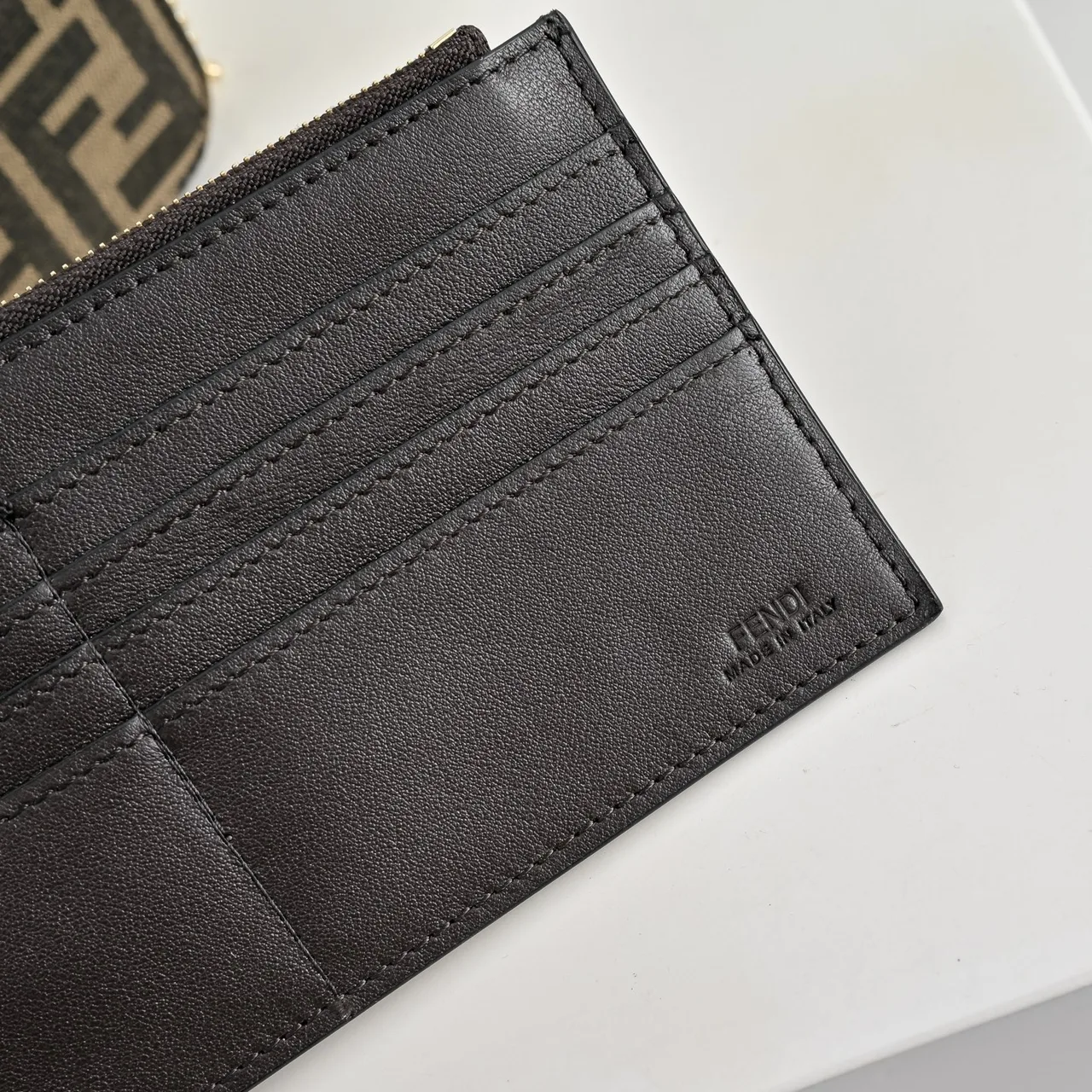 Fendi Smooth Clutch in Brown · view 7