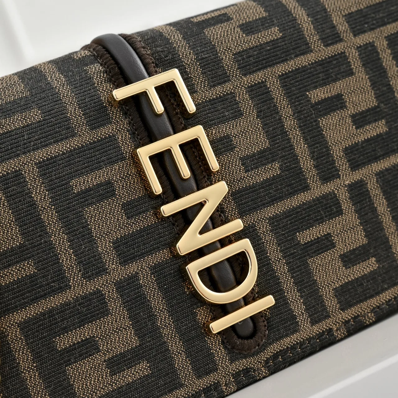 Fendi Smooth Clutch in Brown · view 6