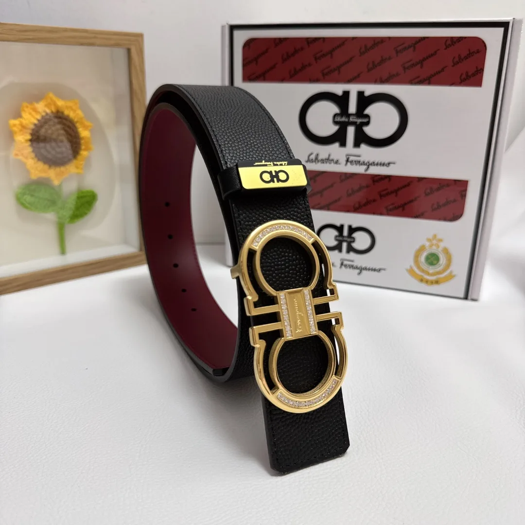 Ferragamo Cowhide Belt in Black · view 1