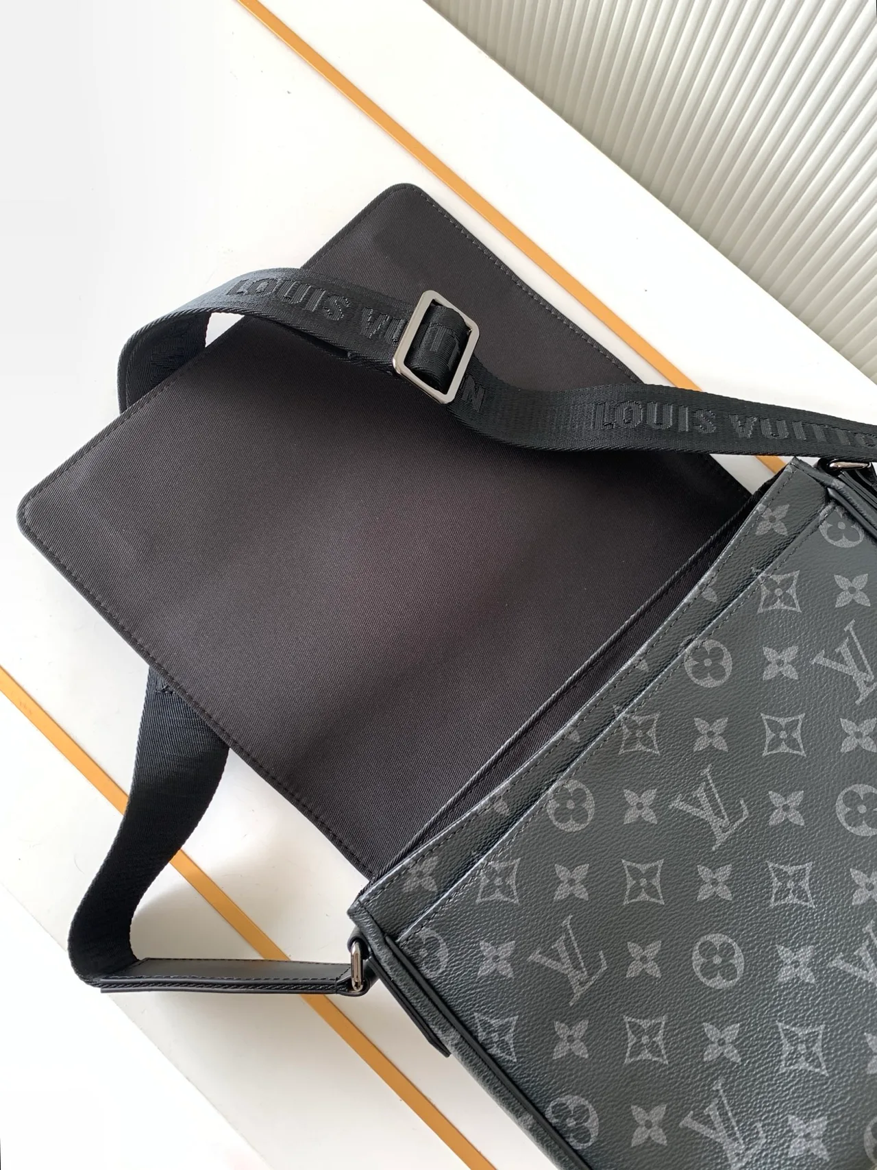 Louis Vuitton Leather Monogram Crossbody Bag in Grey · view 7