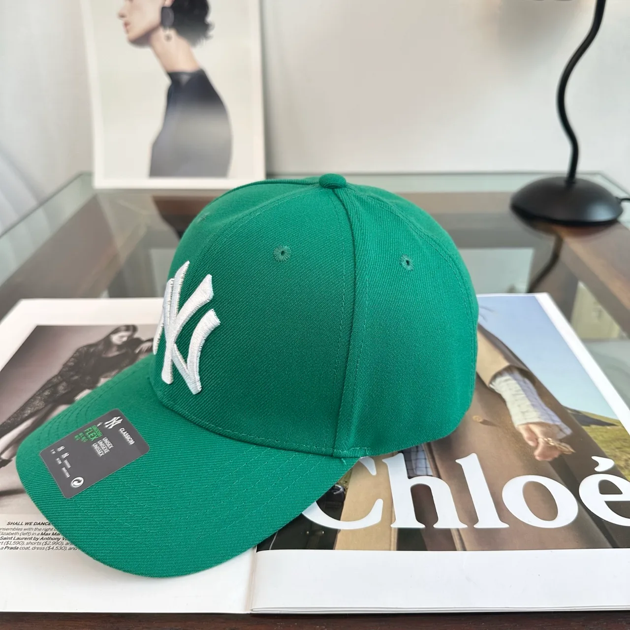 New Era Baseball Cap in Green · view 3