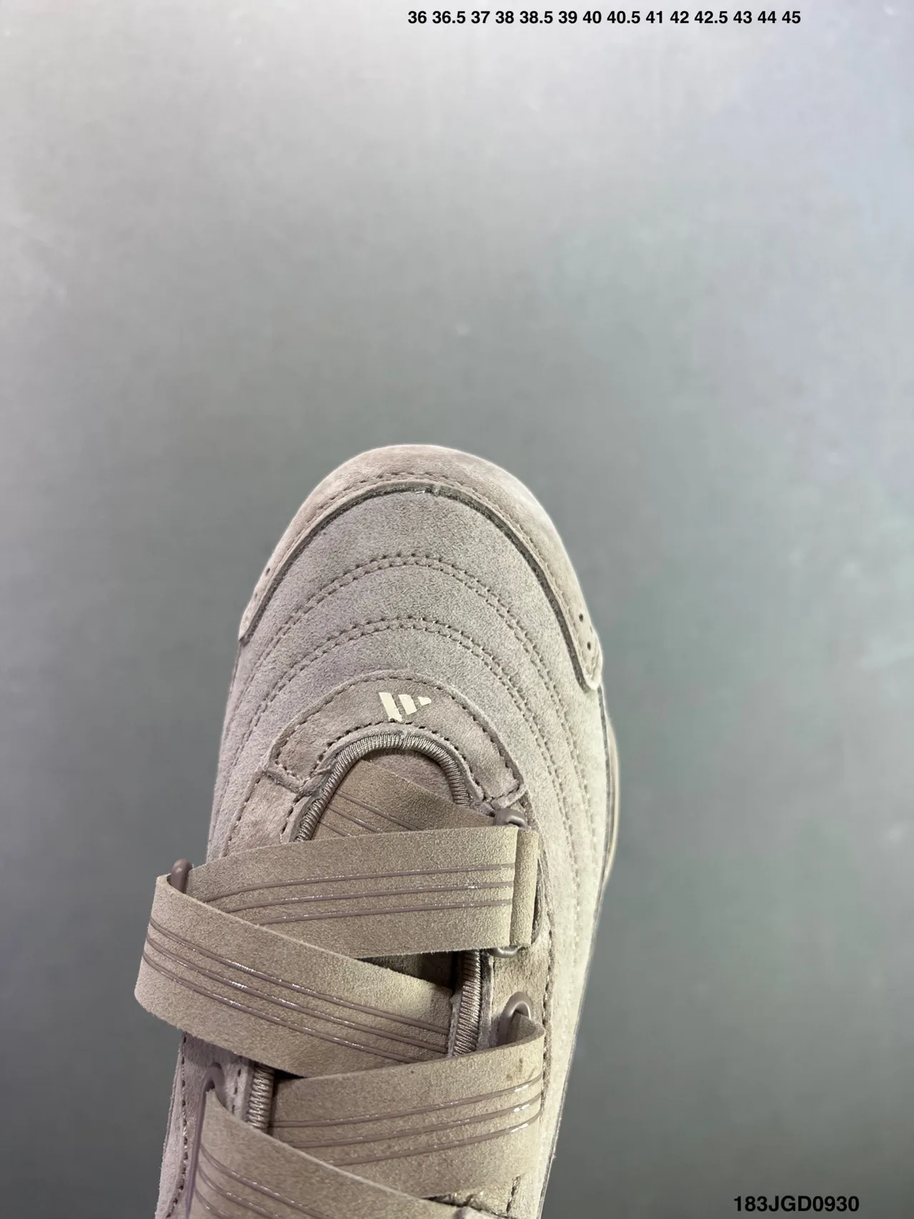 Adidas Suede-Look Strap Low-Top Sneakers in Grey · view 4