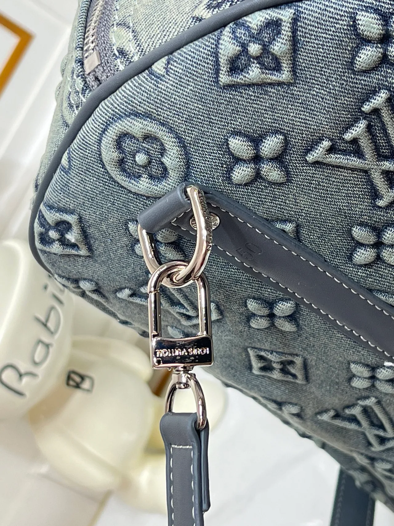 Louis Vuitton Cowhide Handbag in Grey · view 6