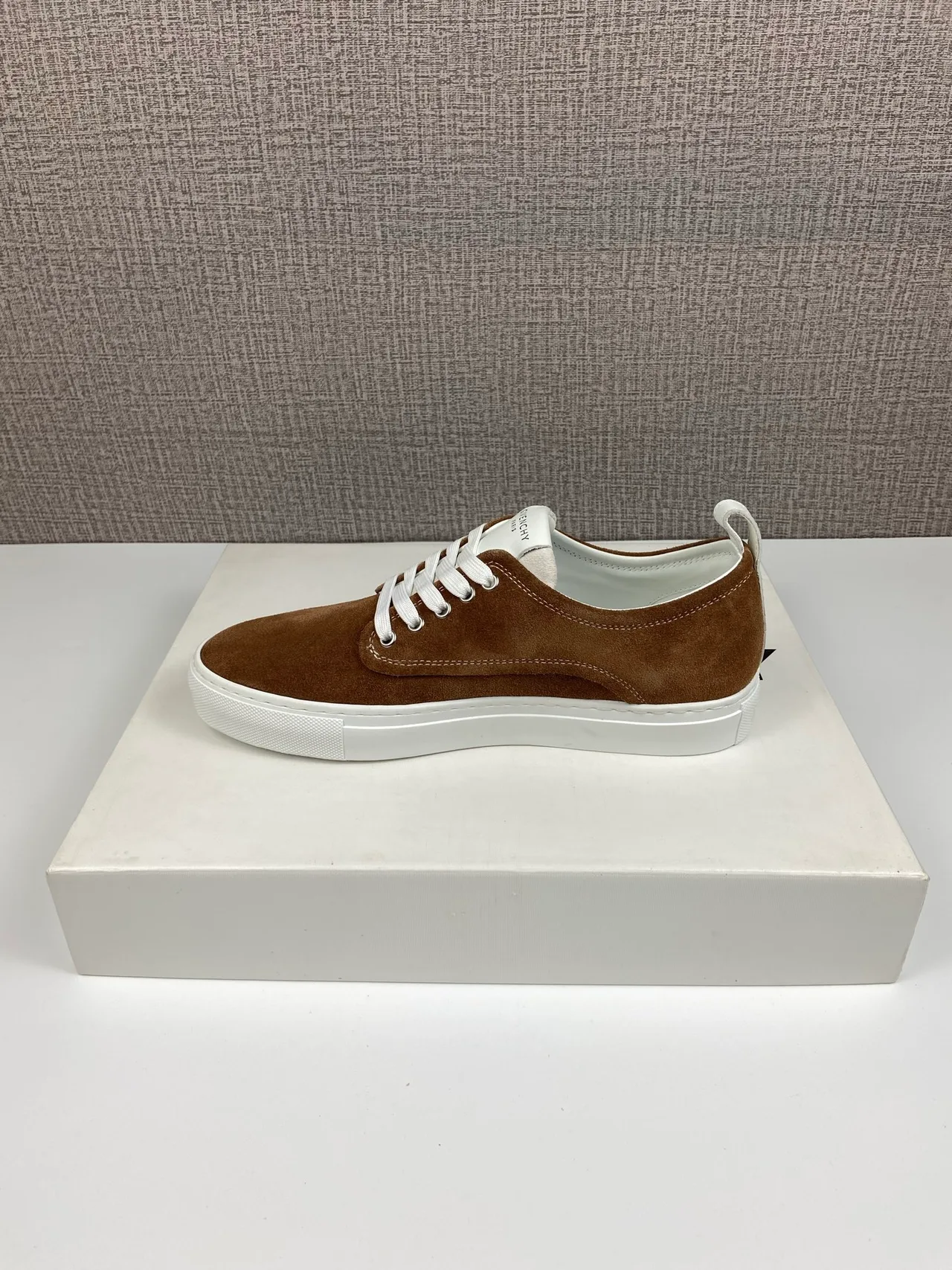 Givenchy Cowhide Suede-Look New City Sneakers in Brown · view 8